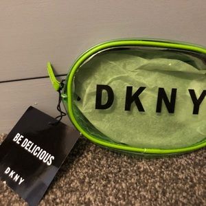 DKNY Cross Chest Sporty Bag Be Delicious Green Transparent Waist Bag ~ NEW !